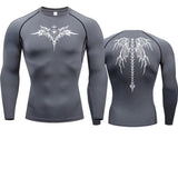Camisa masculina de compressão com estampa de anime