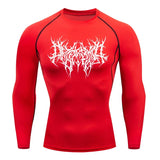 Camisa masculina de compressão com estampa