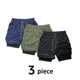 Shorts Justos de Corrida Masculinos com Elastano 2 em 1