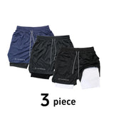 Shorts Justos de Corrida Masculinos com Elastano 2 em 1