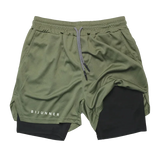 Shorts Justos de Corrida Masculinos com Elastano 2 em 1