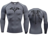 Camisa masculina de compressão com estampa de anime