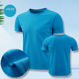 Camiseta Esportiva de Manga Curta de Secagem Rápida para Homens e Mulheres