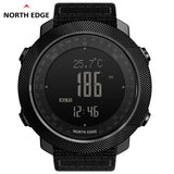 Relógio Digital Esportivo Masculino NORTH EDGE para Corrida e Natação, Relógios Militares do Exército com Altímetro, Barômetro, Bússola, à Prova d'Água 50m