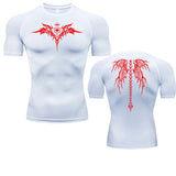 Camisa masculina de compressão com estampa de anime