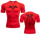 Camisa masculina de compressão com estampa de anime