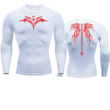 Camisa masculina de compressão com estampa de anime