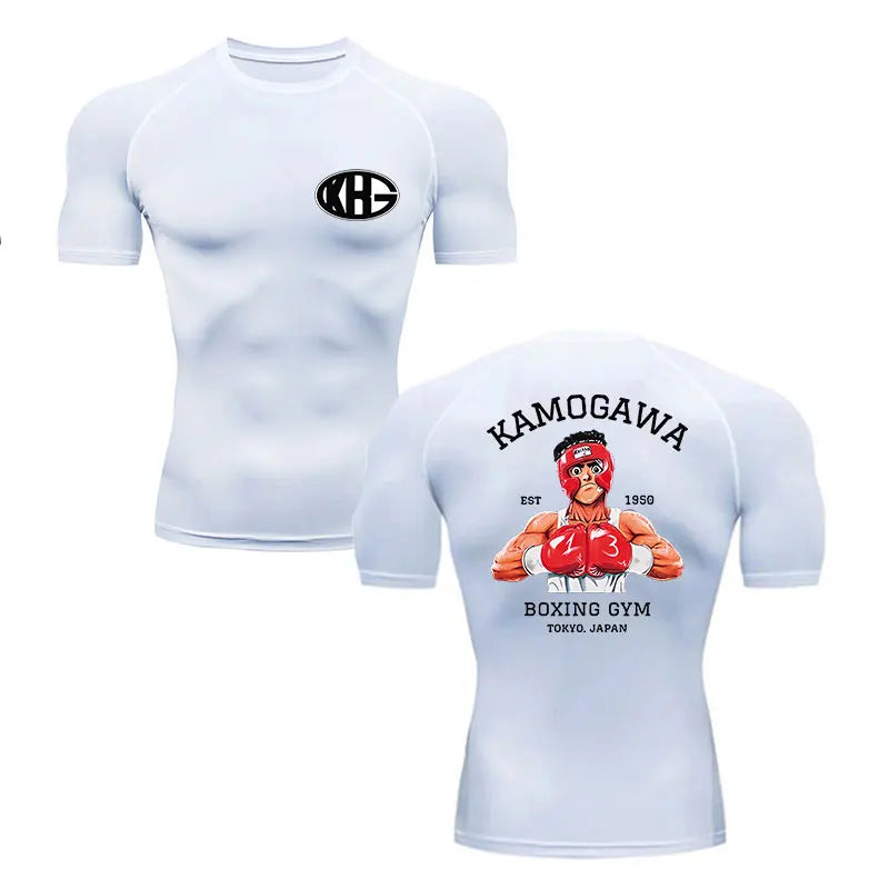 Camisa de compressão masculina anime Hagime No Ippo
