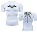 Camisa masculina de compressão com estampa de anime