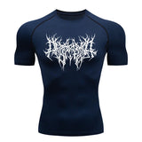 Camisa masculina de compressão com estampa