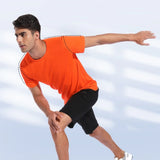 Camiseta Esportiva de Manga Curta de Secagem Rápida para Homens e Mulheres