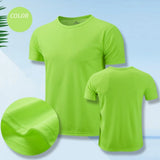 Camiseta Esportiva de Manga Curta de Secagem Rápida para Homens e Mulheres