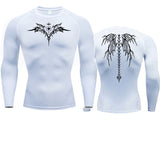 Camisa masculina de compressão com estampa de anime